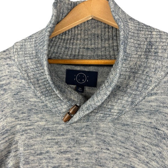 NWT Even Tide Men’s V-Neck Sweater with Toggle Closure Sz XXL - Picture 2 of 11